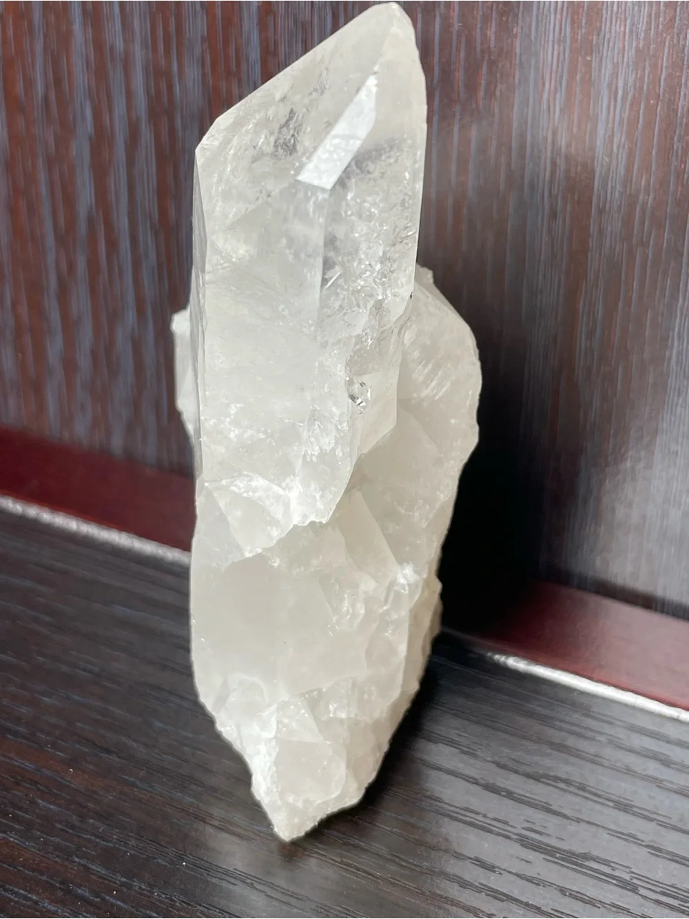 Clear Quartz Crystal Cluster — White Decorative Accent